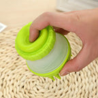 Dog Bath Brush with Massage Comb and Foot Cup